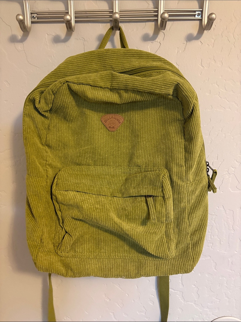 Billabong Olive Green Corduroy Backpack